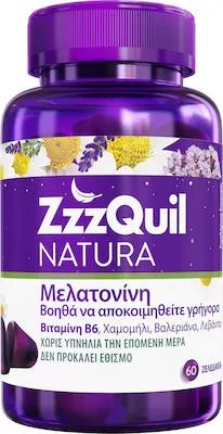 Μελατονίνη ZzzQuil Natura 60 Ζελεδάκια 180gr