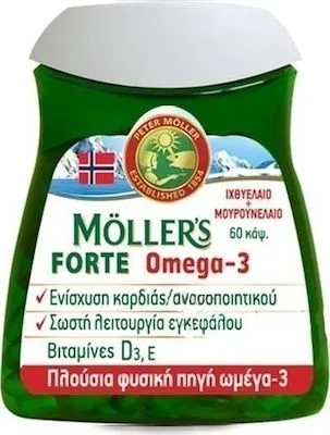 Mollers Forte Omega-3 Ιχθυέλαιο & Μουρουνέλαιο 60caps