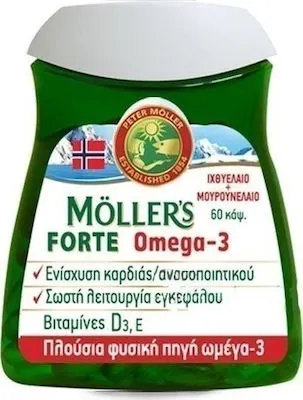 Mollers Forte Omega-3 Ιχθυέλαιο & Μουρουνέλαιο 60caps