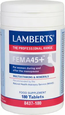 Lamberts Fema 45+ Πολυβιταμίνες για Γυναίκες μετά την Εμμηνόπαυση 180 Ταμπλέτες