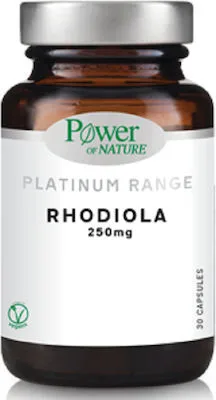 Power of Nature Platinum Range Rhodiola 250mg Συμπλήρωμα Διατροφής Με Ροδιόλα, 30 Κάψουλες