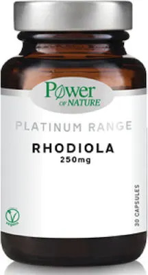 Power of Nature Platinum Range Rhodiola 250mg Συμπλήρωμα Διατροφής Με Ροδιόλα, 30 Κάψουλες