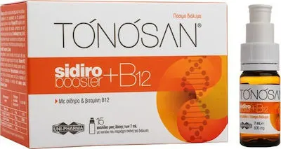Uni-Pharma Tonosan Συμπλήρωμα Διατροφής με Σίδηρο και B12 15 Φιαλίδια/7ml