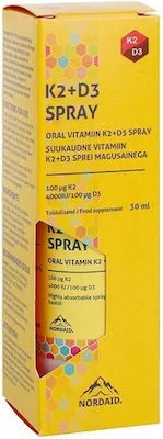 Nordaid K2+D3 Oral Spray 30ml (Συμπλήρωμα Διατροφής σε Yπογλώσιο Spray με Βιταμίνη D3 & K2)