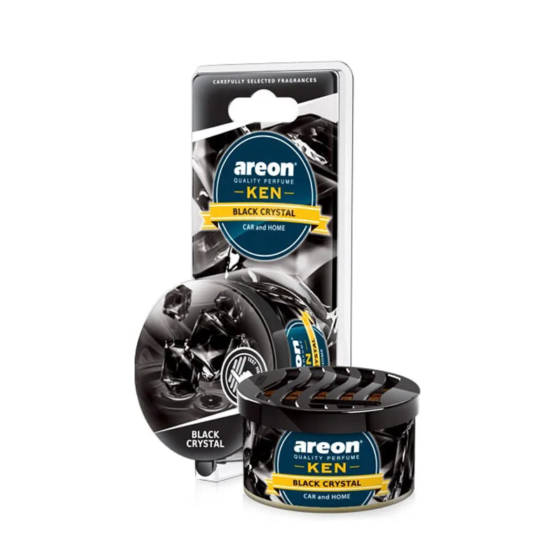 Areon Ken Αρωματικό Αυτοκινήτου Black Crystal κονσέρβα  35g