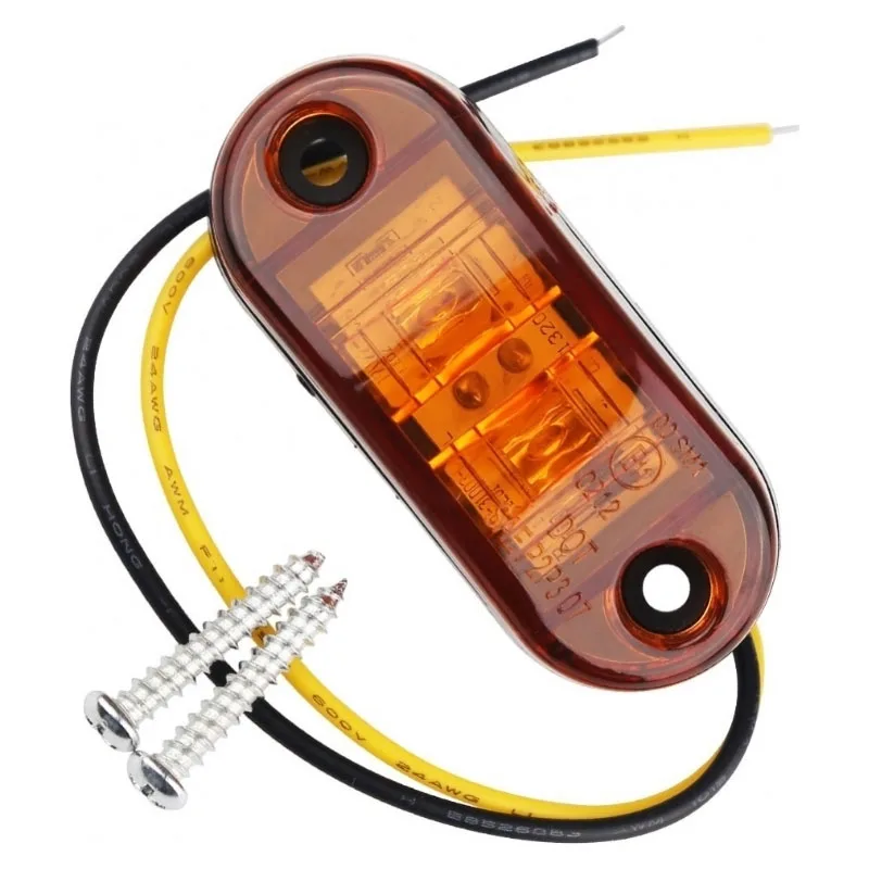 LED Φώς Όγκου Φορτηγού IP66 Πορτοκαλί 24v