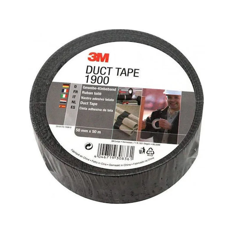 Υφασμάτινη 3M DUCT TAPE 1900 50mm X 50m Μαύρη