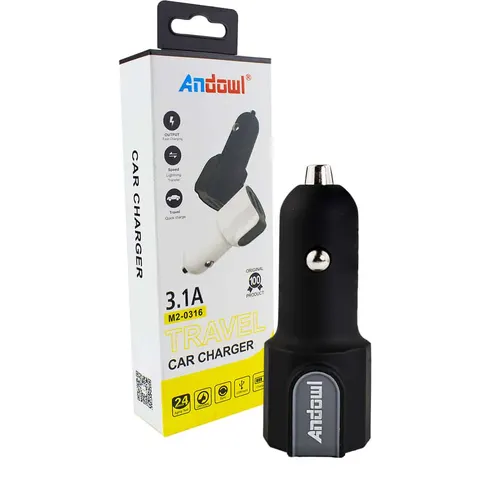 ΦΟΡΤΙΣΤΗΣ ΑΥΤΟΚΙΝΗΤΟΥ ΜΕ 2 ΘΥΡΕΣ USB  12V έως 30V / 3.1A Travel Car Charger