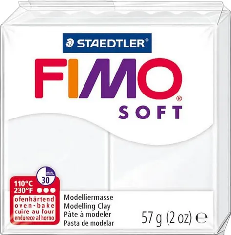 Staedtler Fimo Soft White Πολυμερικός Πηλός 57gr