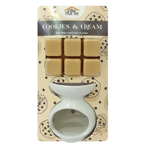 ΒΑΣΗ ΜΕ ΑΡΩΜΑΤΙΚΟ WAX MELT COOKIES & CREAM 6 ΚΥΒΟΙ  Homie 423058
