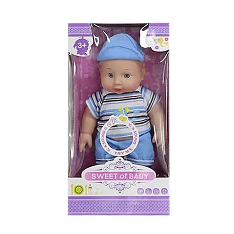 Κούκλα μωρό 38cm Μπαταρίας σε χρώμα σιελ 17x33x10cm ToyMarkt 98194