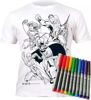 Μπλουζάκι T-Shirt Splat Planet Superheroes Ξανά-Ζωγράφισε Το 5-6 Χρονών Με 10 Μαρκαδόρους