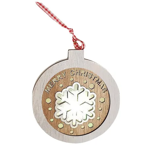 Στολίδι Κρεμαστό ΧΙΟΝΟΝΥΦΑΔΑ με Led Φ9,5x3cm Xmasfest 1132783