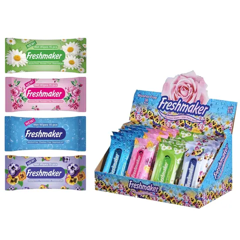 Υγρά Μαντηλάκια Freshmaker Flower πακ=15τεμ