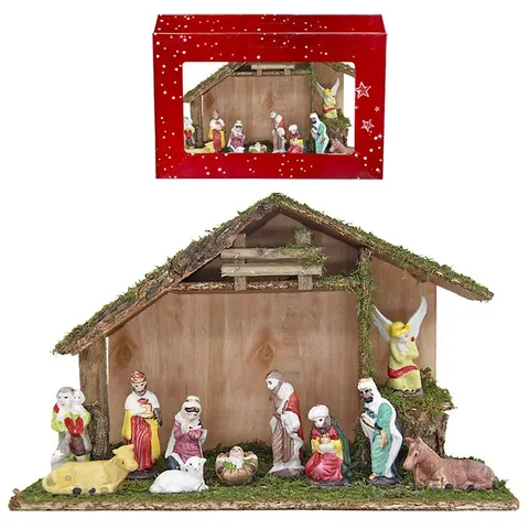 Φάτνη Ξύλινη 37x24cm Xmasfest 113938