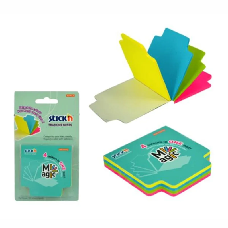 Χαρτάκια STICK N 4 χρωμάτων 70 x 70 (100 φύλλα) - HOPAX