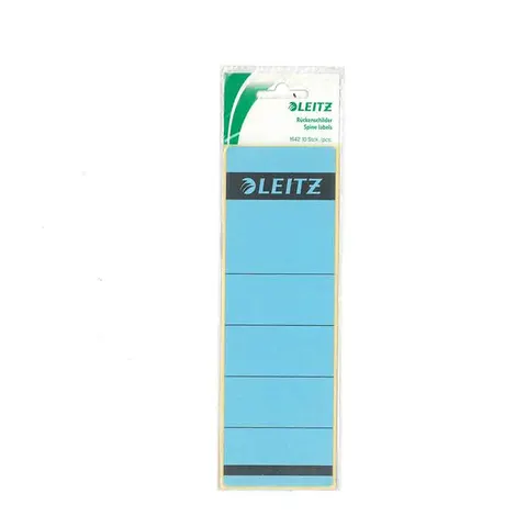 Αυτοκόλλητες Ετικέτες Leitz 10τμχ 1642 για κλασέρ 8-32 Ορθογώνιες σε Σιελ Χρώμα 61x192mm
