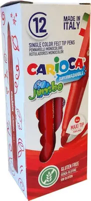 Μαρκαδόροι CARIOCA Σετ 12 χρωμάτων Μονόχρωμοι Κόκκινοι- CARIOCA