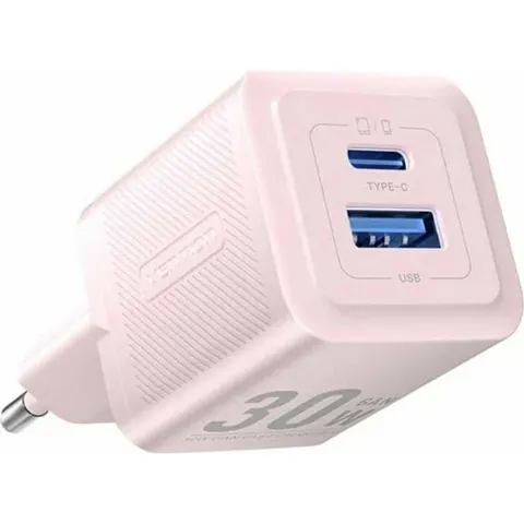 Φορτιστής VENTION 2-Port USB (C + A) GaN Charger (30W/30W) EU-Plug Pink (FEQP0-EU) (VENFEQP0-EU)